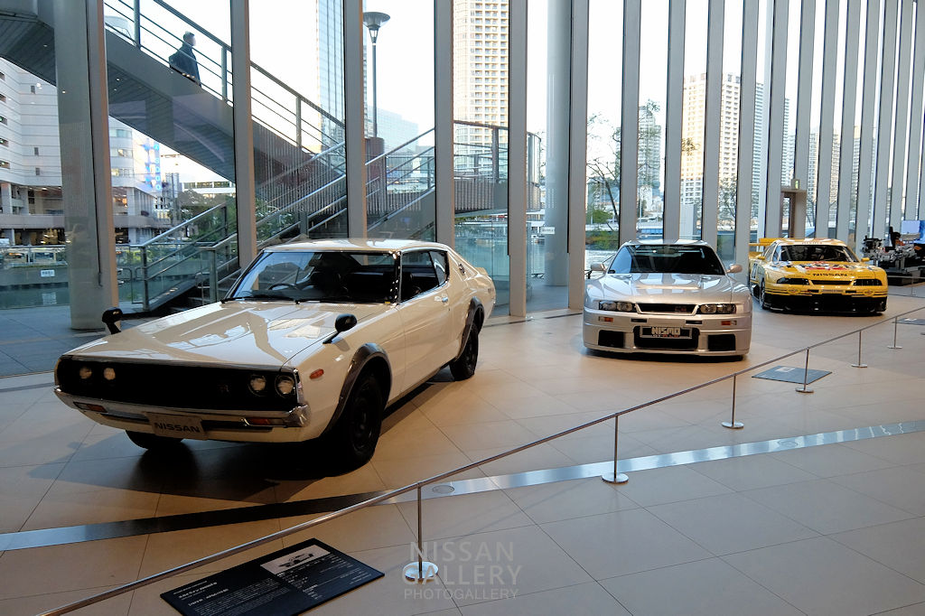 日産グローバル本社ギャラリーでの歴代GT-Rの展示
